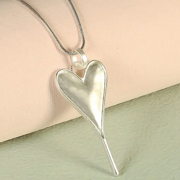 Vintage Heart Statement Pendant Necklace, Bohemian, Boho, Tribal - Picture 5 of 6